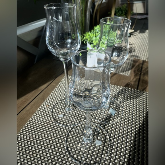 Party Lite, 3-Piece Votive Holders, Faux Champagne 🥂 Flutes, Glass, 8,9,10 Inch - Picture 4 of 7